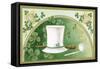 Erin Go Bragh Postcard with Top Hat-David Pollack-Framed Stretched Canvas