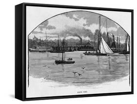 Erith, Kent, Seen from the Thames-null-Framed Stretched Canvas