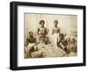 Eritrea, Eritrean Warriors with Spears, Bows and Shields, Circa 1880-null-Framed Giclee Print