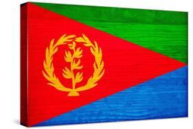 Eritrea Flag Design with Wood Patterning - Flags of the World Series-Philippe Hugonnard-Stretched Canvas