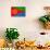 Eritrea Flag Design with Wood Patterning - Flags of the World Series-Philippe Hugonnard-Stretched Canvas displayed on a wall