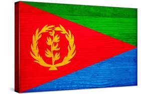 Eritrea Flag Design with Wood Patterning - Flags of the World Series-Philippe Hugonnard-Stretched Canvas
