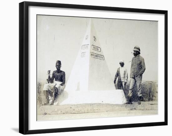 Eritrea, Fort Gazelle, Memorial Stone of Third Company of Fifth Battalion Africa-null-Framed Giclee Print