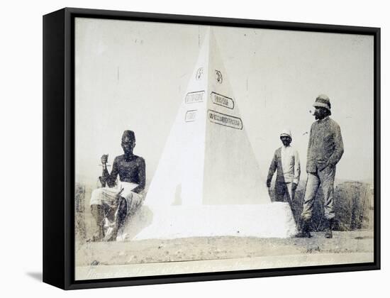 Eritrea, Fort Gazelle, Memorial Stone of Third Company of Fifth Battalion Africa-null-Framed Stretched Canvas