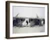 Eritrea, Italian Troops Command Encampment, Circa 1888-null-Framed Giclee Print