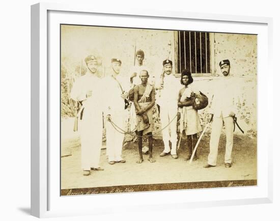 Eritrea, Massawa, Alula, Arrest of Two Abyssinian Spies by Italian Soldiers-null-Framed Giclee Print