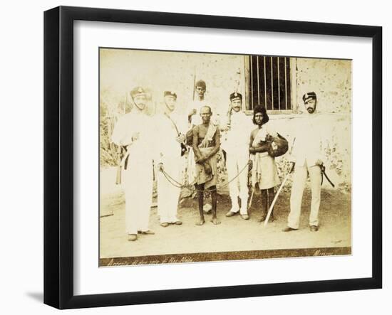 Eritrea, Massawa, Alula, Arrest of Two Abyssinian Spies by Italian Soldiers-null-Framed Giclee Print