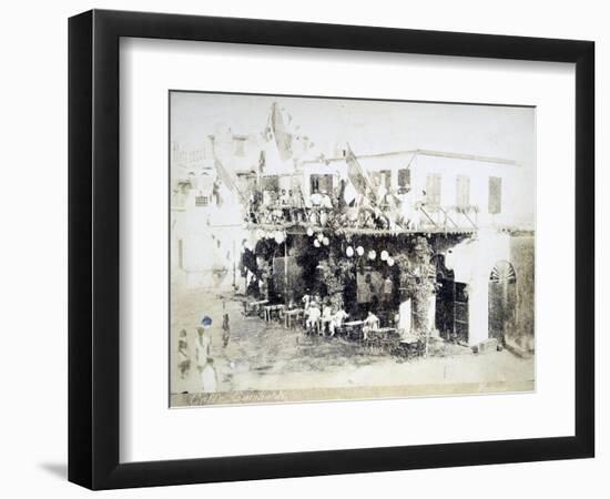 Eritrea, Massawa, Caffe Garibaldi, Italian Officers Meeting-null-Framed Giclee Print