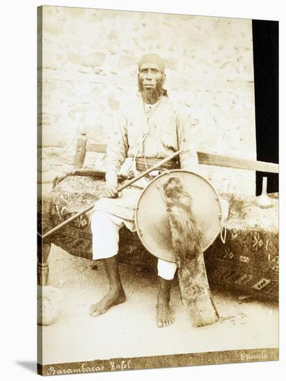 Eritrea, Otmulo, Portrait of Chief Barambaras Kafel Photographed with Shield and Spear-null-Stretched Canvas