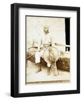 Eritrea, Otmulo, Portrait of Chief Barambaras Kafel Photographed with Shield and Spear-null-Framed Giclee Print