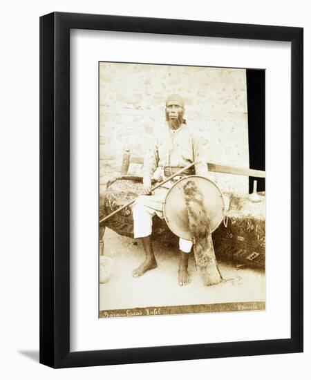 Eritrea, Otmulo, Portrait of Chief Barambaras Kafel Photographed with Shield and Spear-null-Framed Giclee Print