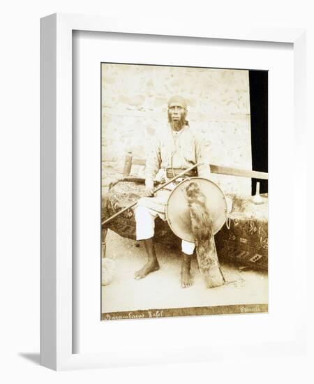 Eritrea, Otmulo, Portrait of Chief Barambaras Kafel Photographed with Shield and Spear-null-Framed Giclee Print