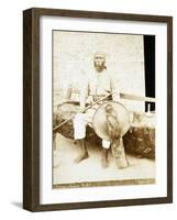 Eritrea, Otmulo, Portrait of Chief Barambaras Kafel Photographed with Shield and Spear-null-Framed Giclee Print