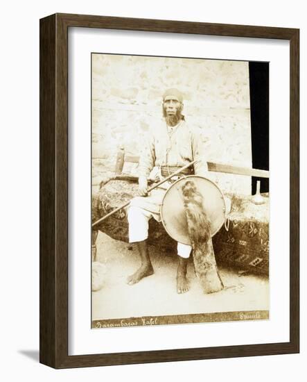 Eritrea, Otmulo, Portrait of Chief Barambaras Kafel Photographed with Shield and Spear-null-Framed Giclee Print