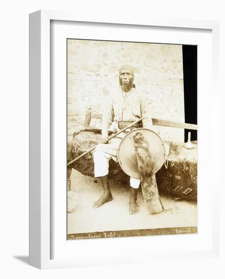 Eritrea, Otmulo, Portrait of Chief Barambaras Kafel Photographed with Shield and Spear-null-Framed Giclee Print
