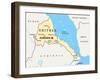 Eritrea Political Map-Peter Hermes Furian-Framed Art Print