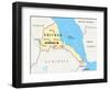 Eritrea Political Map-Peter Hermes Furian-Framed Art Print