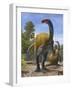 Erlikosaurus Andrewsi Dinosaurs in a Prehistoric Environment-null-Framed Art Print