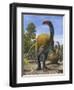 Erlikosaurus Andrewsi Dinosaurs in a Prehistoric Environment-null-Framed Art Print