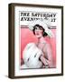 "Ermine Muff," Saturday Evening Post Cover, January 6, 1923-Ellen Pyle-Framed Giclee Print