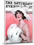 "Ermine Muff," Saturday Evening Post Cover, January 6, 1923-Ellen Pyle-Mounted Giclee Print