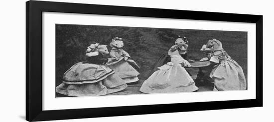 Ermines Table Turning-null-Framed Art Print