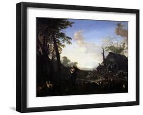 Erminia Among the Shepherds-Michelangelo Cerquozzi-Framed Giclee Print