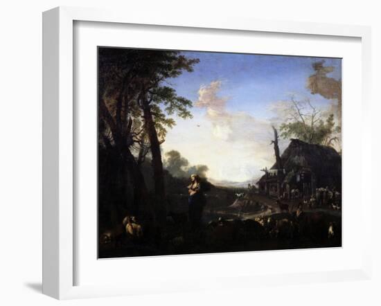 Erminia Among the Shepherds-Michelangelo Cerquozzi-Framed Giclee Print