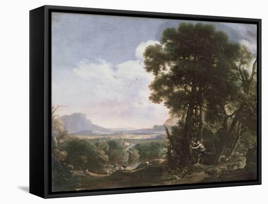 Erminia Carves the Name of Tancred on a Tree-Salvator Rosa-Framed Stretched Canvas