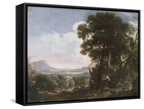Erminia Carves the Name of Tancred on a Tree-Salvator Rosa-Framed Stretched Canvas