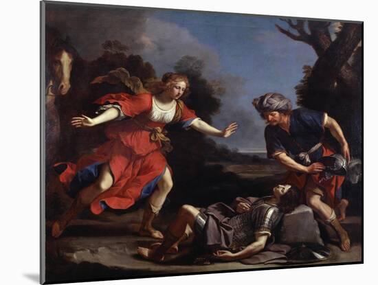 Erminia Finding the Wounded Tancredi-Guercino-Mounted Giclee Print