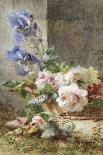 A Still Life with Irises and Roses in a Basket-Ermocrate Bucchi-Mounted Premium Giclee Print