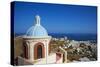 Ermoupoli (Khora) and Ano Syros, Syros Island, Cyclades, Greek Islands, Greece, Europe-Tuul-Stretched Canvas