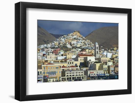 Ermoupoli (Khora) and Ano Syros, Syros Island, Cyclades, Greek Islands, Greece, Europe-Tuul-Framed Photographic Print