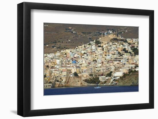 Ermoupoli (Khora) and Ano Syros, Syros Island, Cyclades, Greek Islands, Greece, Europe-Tuul-Framed Photographic Print