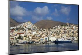 Ermoupoli (Khora) the Capital and Ano Syros, Syros Island, Cyclades, Greek Islands, Greece, Europe-Tuul-Mounted Photographic Print