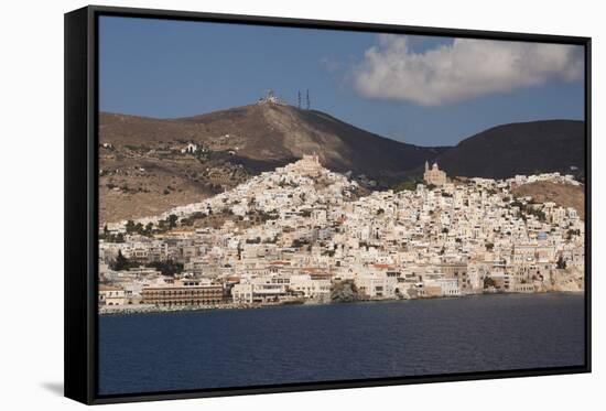 Ermoupolis, Capital of Cyclades Islands, Syros, Greek Islands, Greece, Europe-Rolf Richardson-Framed Stretched Canvas