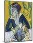 Erna Mit Zigarette, 1913-Ernst Ludwig Kirchner-Mounted Giclee Print