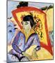 Erna with Japanese Umbrella-Ernst Ludwig Kirchner-Mounted Premium Giclee Print