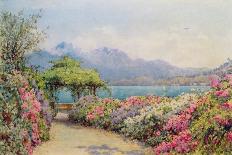 View of a Country House and Garden-Ernest Arthur Rowe-Giclee Print
