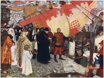 The Departure of John and Sebastian Cabot from Bristol in 1497, C1900-1930-Ernest Board-Stretched Canvas