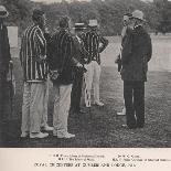 Royal Cricketers at Cumberland Lodge, Windsor Great Park, Berkshire, 1911-Ernest Brook-Mounted Giclee Print