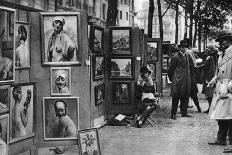 People at a Pavement Cafe, Paris, 1931-Ernest Flammarion-Giclee Print