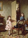 A Rehearsal on the Sly, 1875-Ernest Gustave Girardot-Framed Stretched Canvas