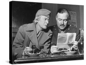 Ernest Hemingway and Janet Flanner-David Scherman-Stretched Canvas