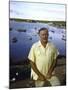 Ernest Hemingway at a Cuban Fishing Village Like the One in His Book "The Old Man and the Sea"-Alfred Eisenstaedt-Mounted Premium Photographic Print