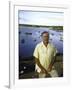 Ernest Hemingway at a Cuban Fishing Village Like the One in His Book "The Old Man and the Sea"-Alfred Eisenstaedt-Framed Premium Photographic Print