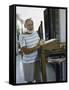 Ernest Hemingway at the Standing Desk on the Balcony of Bill Davis's Home Near Malaga-Loomis Dean-Framed Stretched Canvas