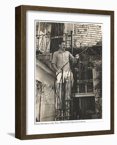 Ernest Hemingway in Key West-null-Framed Photographic Print