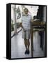 Ernest Hemingway on the Balcony of Bill Davis's Home Near Malaga-Loomis Dean-Framed Stretched Canvas